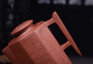《八卦》宜兴高级工艺美术师手工紫砂壶清水泥料茶壶茶具