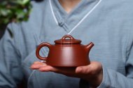 《鱼罩》宜兴工艺美术师全手工紫砂壶茶壶老师底槽青