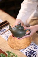《心经笑樱》宜兴紫砂壶工艺美术师手工顶级民国绿泡茶壶礼品笑樱