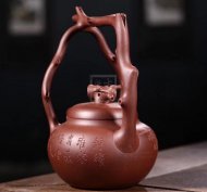 《东坡提梁》宜兴紫砂壶全手工泡茶壶工艺美术师大师底槽青泥东坡提梁