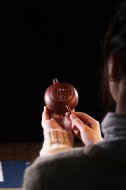 《印花扁西施》宜兴紫砂壶实力派名家纯手工礼品茶具红皮龙西施茶壶