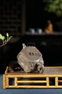 《幽竹》宜兴紫砂壶纯全手工名家大师优质青灰泥家用泡茶器花器