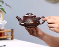 泥绘-石瓢壶