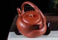 《佛肚竹提梁》宜兴紫砂壶套装家用工艺美术师沈洪斌手工降坡泥名家功夫茶壶茶具
