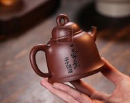 《古钟》宜兴紫砂壶工艺美术师纯手工钟形泡茶壶底槽青茶具