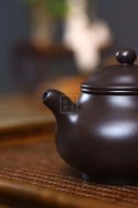 《潘壶》经典器型紫砂100目紫泥潘壶古朴典雅