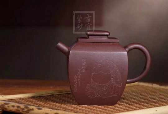 《四方巨轮》宜兴名家紫砂壶工艺美术师手工紫泥巨轮泡茶壶茶具家用套装