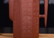 《八卦》宜兴高级工艺美术师手工紫砂壶清水泥料茶壶茶具
