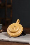 《线圆》宜兴紫砂壶高级工艺美术师手工刻绘茶壶茶具黄金段泥线圆