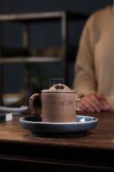 《高竹节》宜兴紫砂壶实力派名家纯手工龙血段泥茶壶茶具