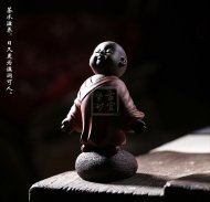 《静思和尚》宜兴民间艺人全手工紫砂壶茶壶老师紫泥