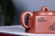 《六方荣华》宜兴紫砂壶六方底槽青泡茶壶
