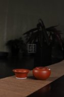 《紫砂茶滤》全手工花器大红袍紫砂壶