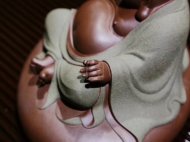 《逍遥弥勒佛》宜兴紫砂壶民间艺人手工底槽青紫砂壶茶具