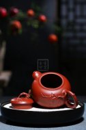 《道洪葫芦》宜兴紫砂壶工艺美术师手工刻绘大红袍创新壶泡茶壶具