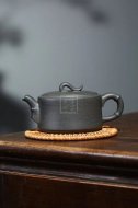 《竹段》宜兴豆青泥紫砂壶纯手工茶壶茶具