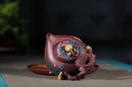 《多子多福》宜兴紫砂壶高级工艺美术师纯手工底槽青中壶茶具泡茶壶创新壶
