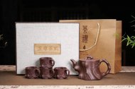 《梅桩套组》宜兴纯手工紫砂壶梅桩全手工花器紫泥泡茶壶