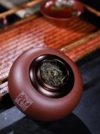 《手工精品密封茶叶罐》宜兴紫砂壶作品全手工紫泥