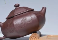 《六方容天》宜兴紫砂壶高级工艺美术师手工紫泥竹容天茶壶茶具