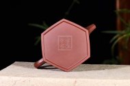 《六方金钟》宜兴高级工艺美术师手工黄龙山底槽泡茶壶六方茶壶茶具