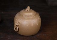 《汲古茶仓》宜兴纯手工紫砂壶黄段茶壶茶具