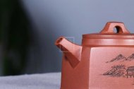 《六方荣华》宜兴紫砂壶六方底槽青泡茶壶