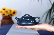 《石瓢》宜兴紫砂壶实力派名家手工刻绘天青泥石瓢泡茶壶具