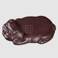 《扁福猪壶承》紫砂壶宜兴手工茶壶紫泥壶