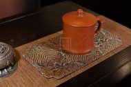 《全手工紫砂杯竹香盖杯》宜兴朱泥紫砂壶民间艺人全手工茶壶