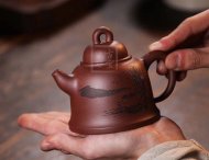 《古钟》宜兴紫砂壶工艺美术师纯手工钟形泡茶壶底槽青茶具
