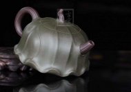 《荷叶》宜兴名家紫砂壶工艺美术师手工民国绿，紫泥功夫茶具茶壶家用
