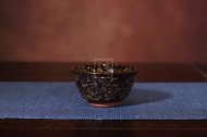 《全手工天目釉窑变乌金品茗杯》宜兴紫砂壶手工紫砂泡茶壶具