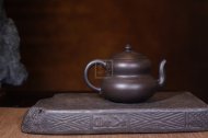 《葫芦》宜兴紫砂壶工艺美术师手工茶壶茶具黑朱泥葫芦