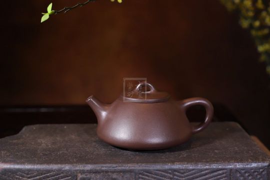 《子冶石瓢》宜兴紫砂壶石瓢助理工艺美术师手工紫砂壶紫泥泡茶壶茶具
