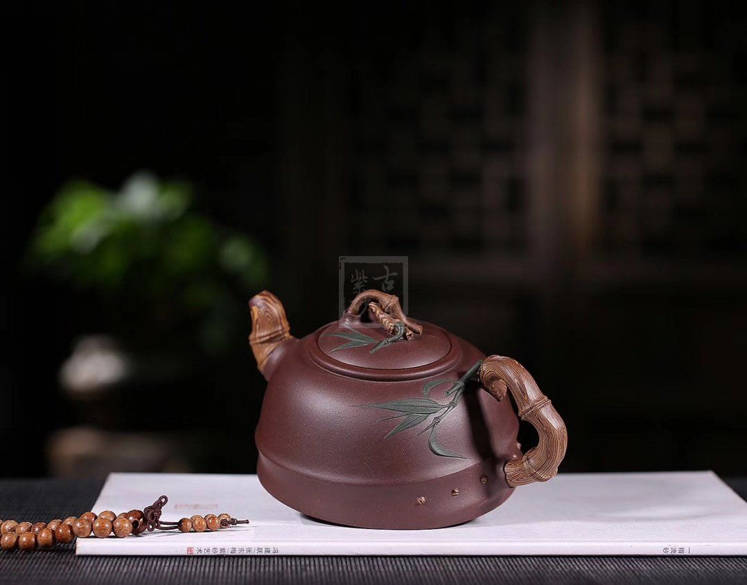 君子竹宜兴紫砂壶工艺美术师手工紫泥泡茶壶茶具|正品周顺芳紫砂壶价格