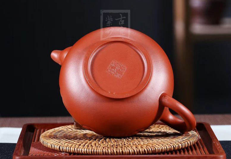 龙隐线韵紫砂壶茶具仿古如意红皮龙壶全手工茶壶|正品张伟军紫砂壶价格