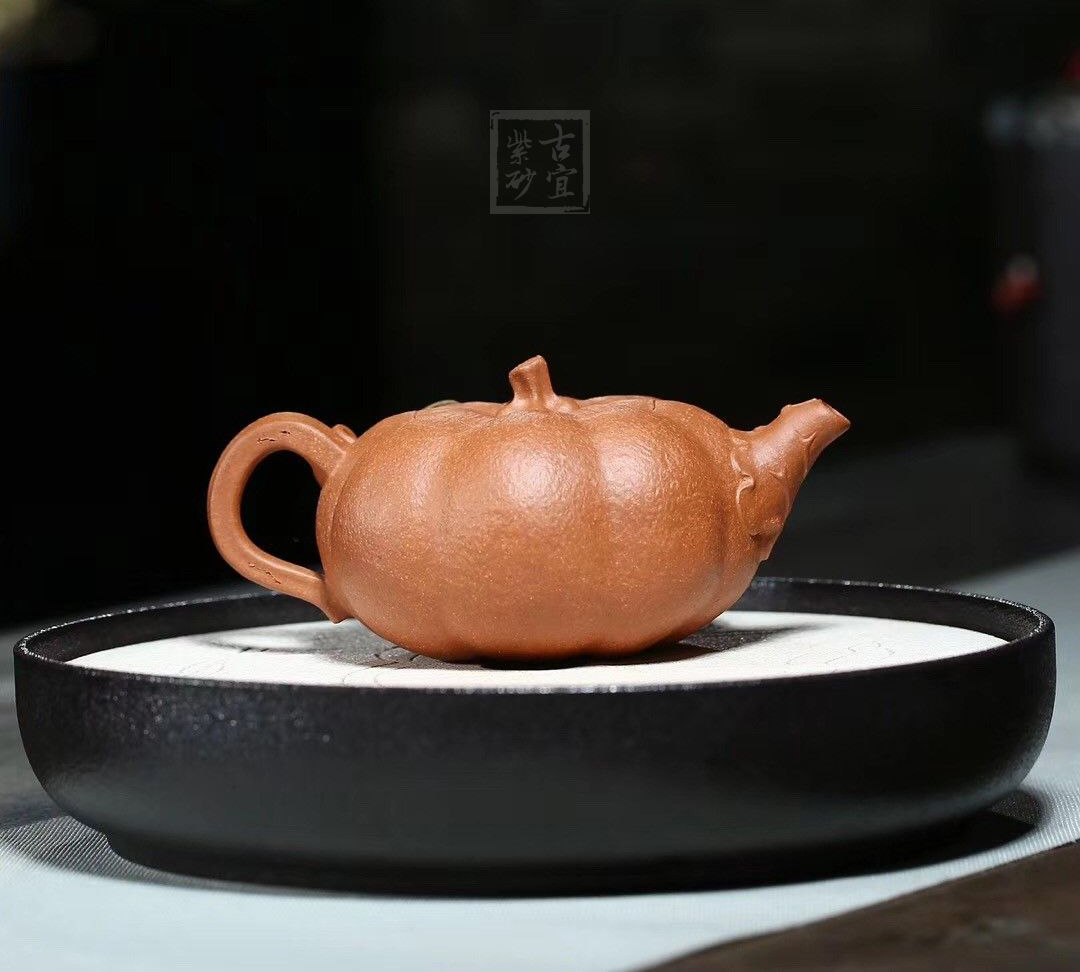 南瓜壶宜兴紫砂壶民间实力派手工段泥南瓜茶壶具|正品杨鹏紫砂壶价格|段