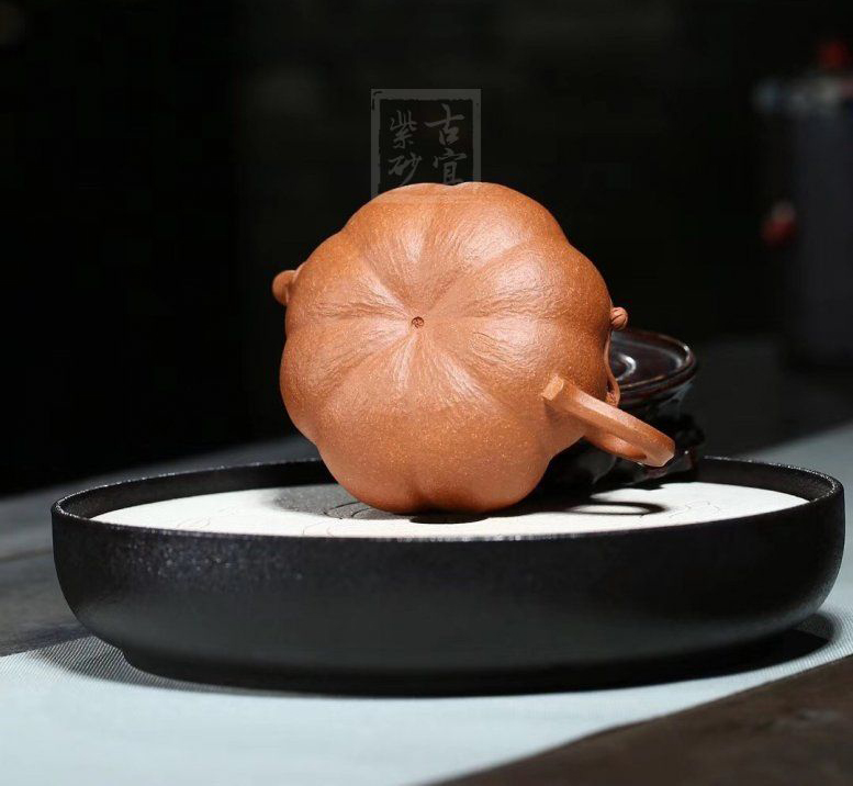 南瓜壶宜兴紫砂壶民间实力派手工段泥南瓜茶壶具|正品杨鹏紫砂壶价格|段