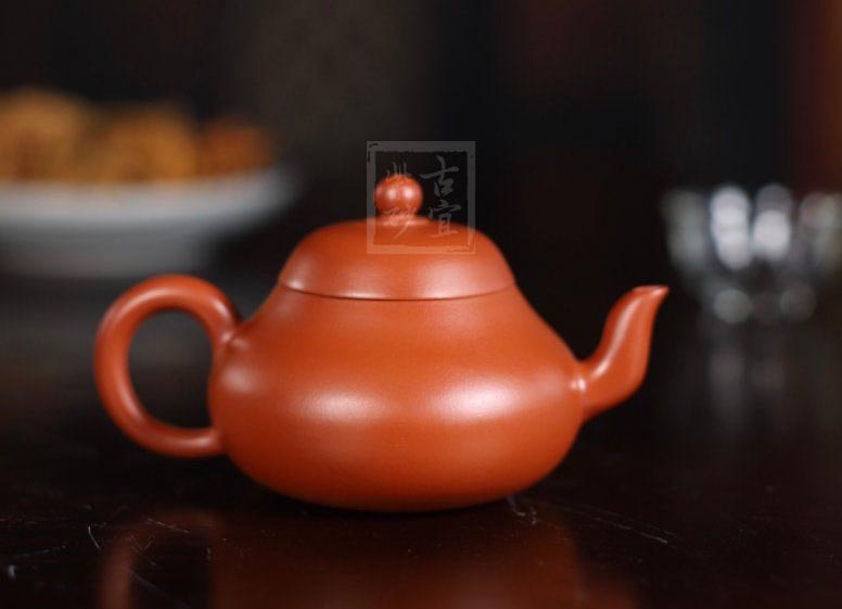 孟臣-梨形》宜兴紫砂壶手工朱泥梨形茶具茶壶