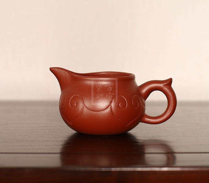 《如意公道杯》宜兴紫砂壶手工大红袍泡茶壶茶具