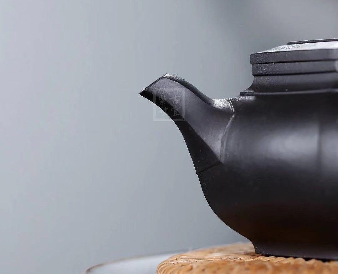 大彬六方|正品冯小俊紫砂壶价格|黑料340cc