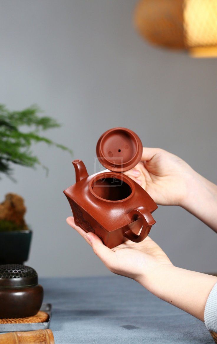 扇方壶|正品周丽华紫砂壶价格|底槽青300cc