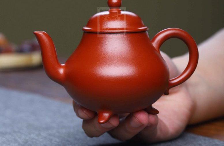 三足思亭|正品殷俊锋紫砂壶价格|大红袍180cc