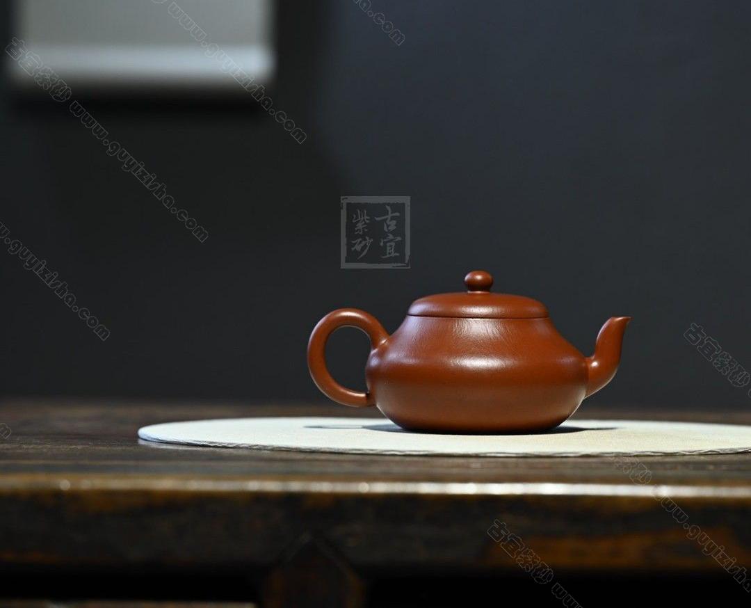 君德|正品吕介平紫砂壶价格|皱皮朱泥150cc