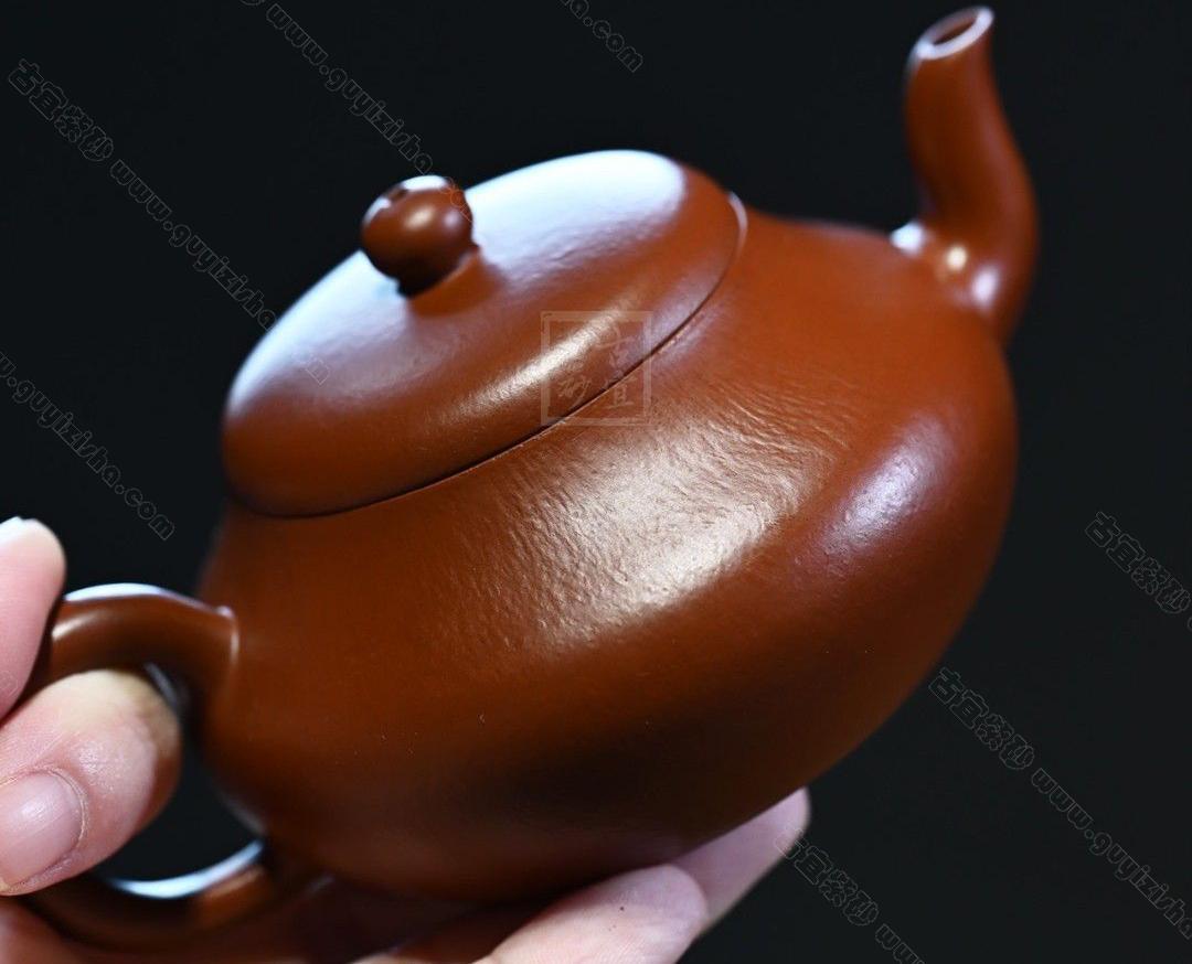 君德|正品吕介平紫砂壶价格|皱皮朱泥150cc