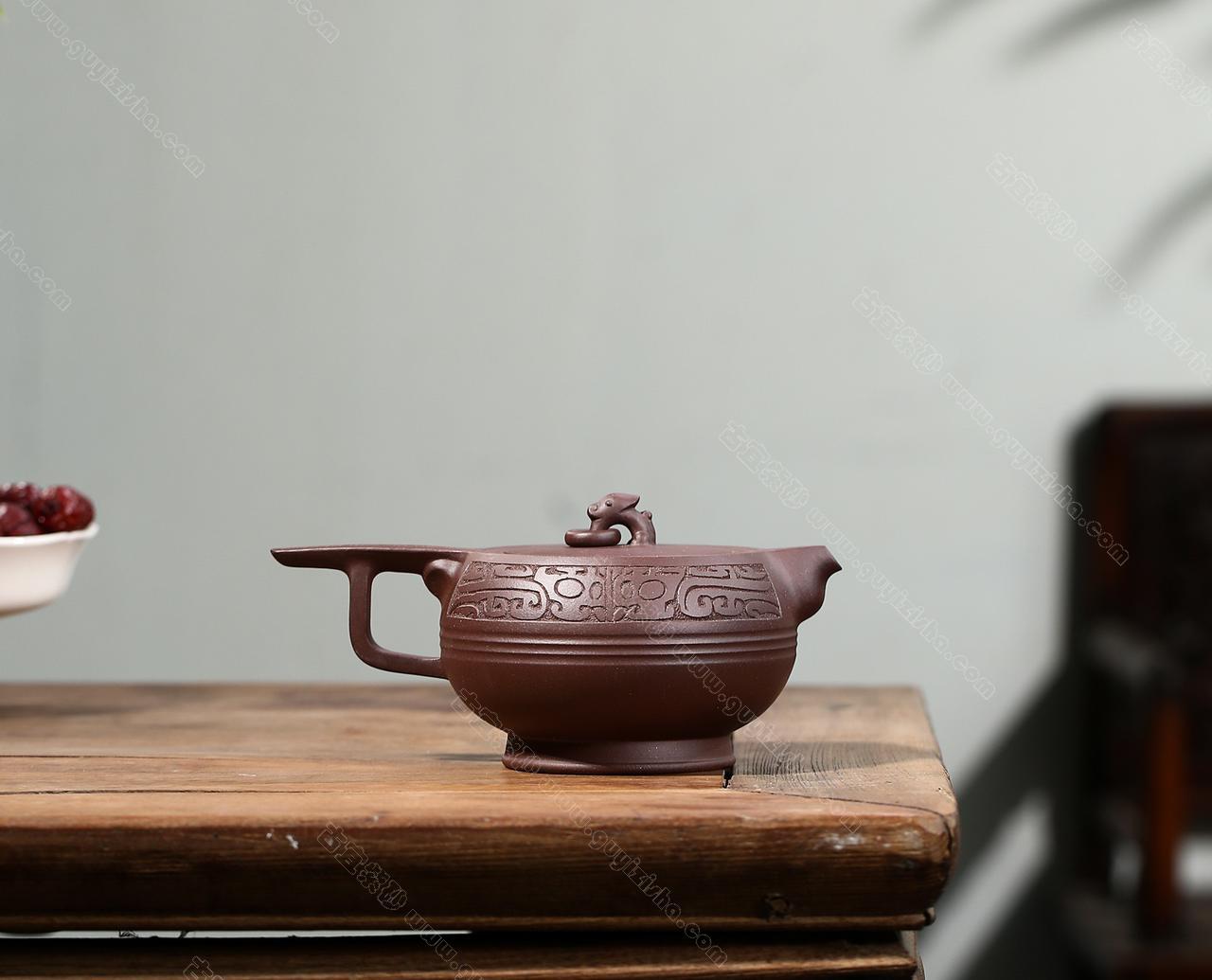 大吉|正品郭超钢紫砂壶价格|文革紫泥450CC