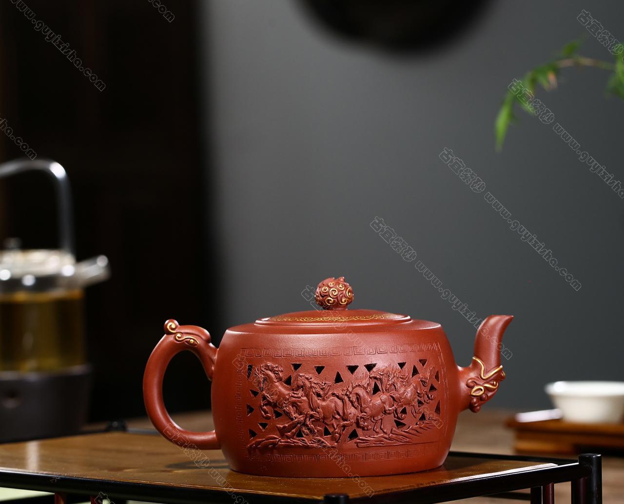 龙马精神|正品郭超钢紫砂壶价格|红皮龙640CC