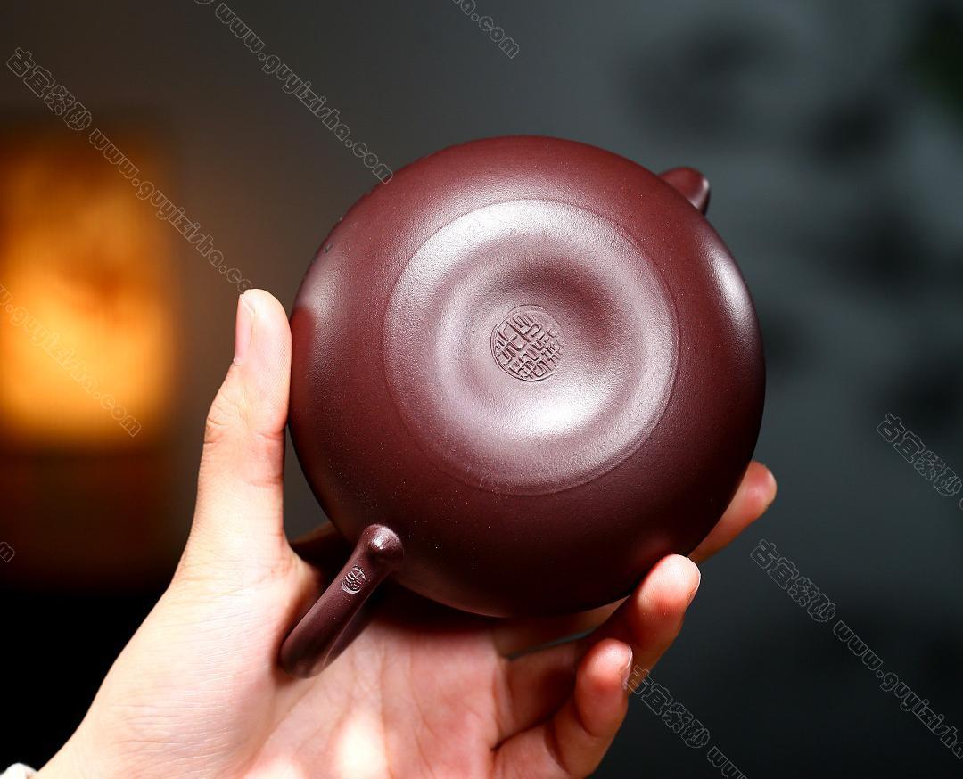 茄段|正品朱正琴紫砂壶价格|紫泥320CC