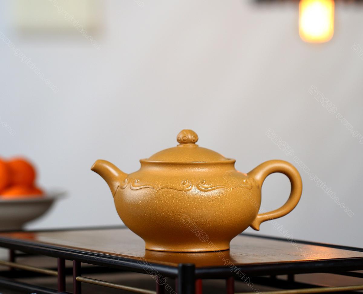 顺心如意|正品蒋锡坤紫砂壶价格|段泥380CC